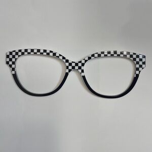 Black and white checkered Quinn top frames.